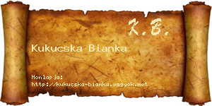 Kukucska Bianka névjegykártya
