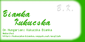 bianka kukucska business card